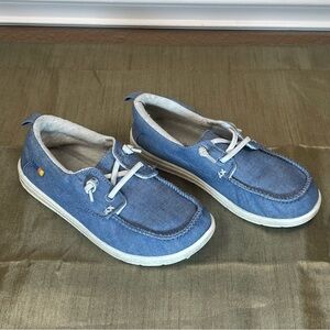 Cat & Jack Kids slip-on Casual Blue Canvas Shoes Sneakers Size 12
